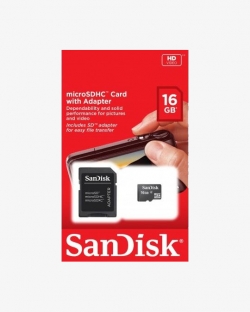Karta SanDisk microSD 16 GB + Adapter